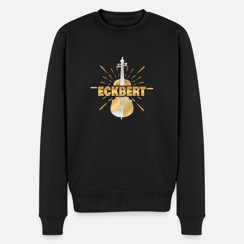Violinist Eckbert - Männer Premium Bio Pullover - Schwarz