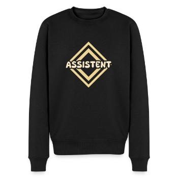 Assistent - Männer Premium Bio Pullover - Schwarz - Vorne - Nico (187cm)