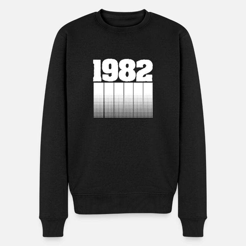 Geboren 1982 - Männer Premium Bio Pullover - Schwarz