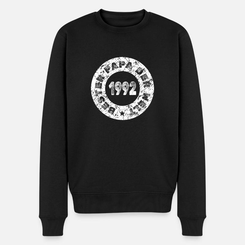 1992 - Männer Premium Bio Pullover - Schwarz