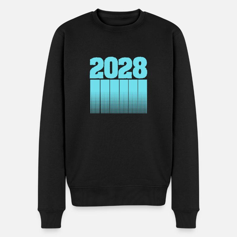 Geboren 2028 - Männer Premium Bio Pullover - Schwarz