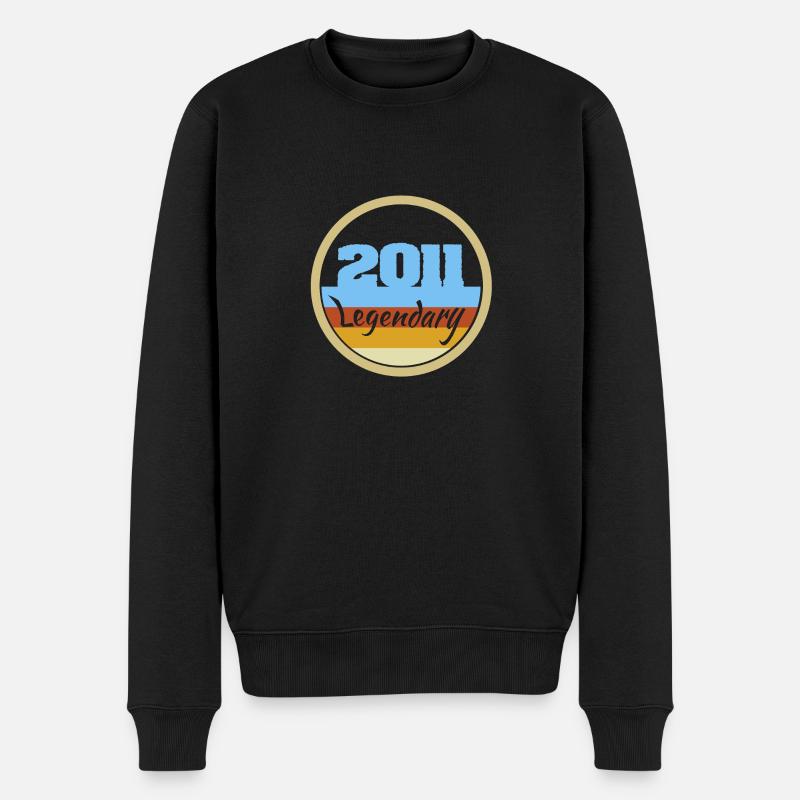 Jahr 2011 - Männer Premium Bio Pullover - Schwarz