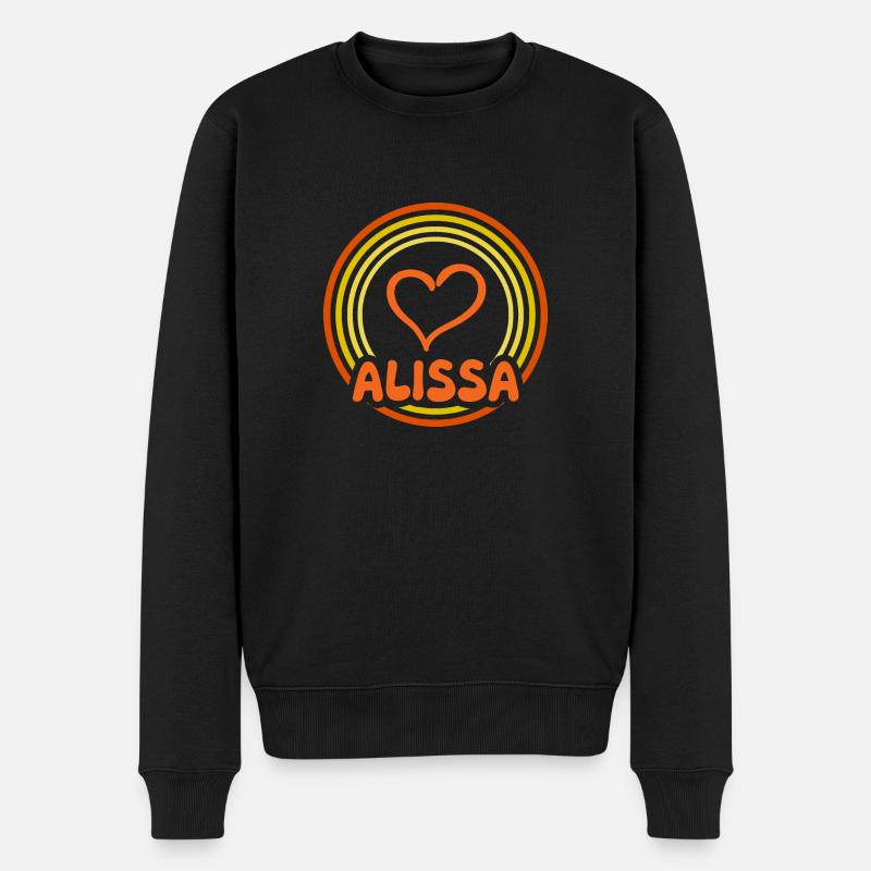 Alissa - Männer Premium Bio Pullover - Schwarz