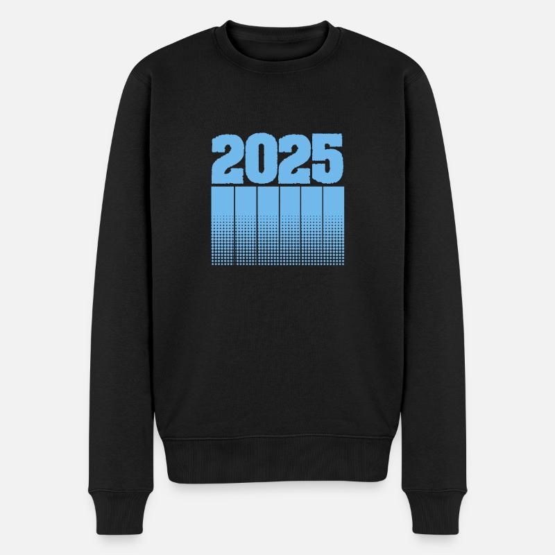 2025 - Männer Premium Bio Pullover - Schwarz