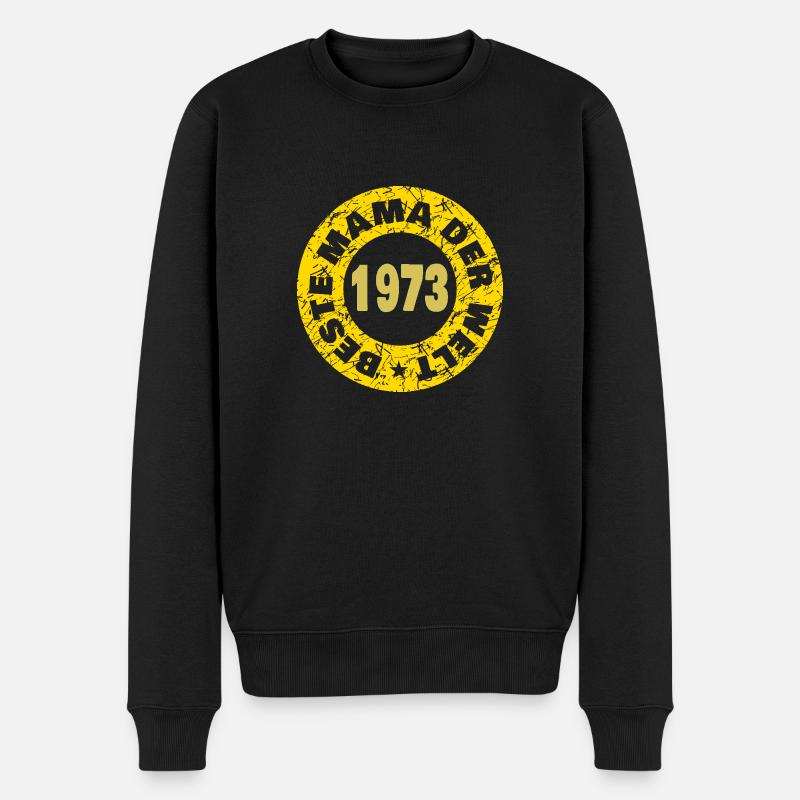 Mama 1973 - Männer Premium Bio Pullover - Schwarz