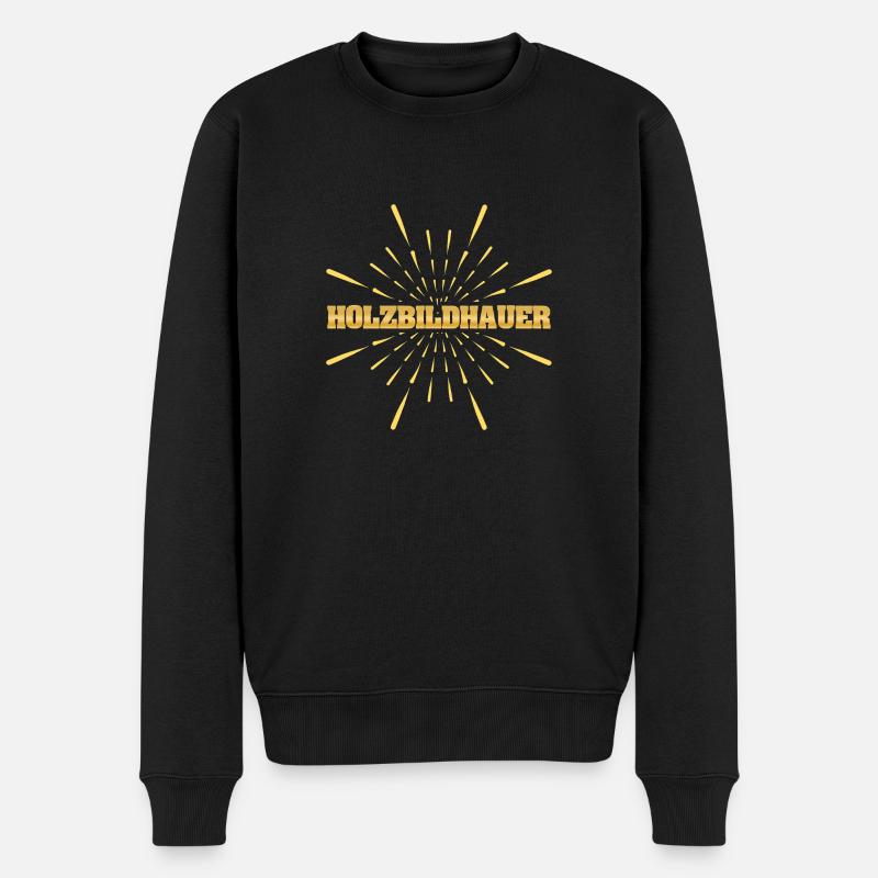 Job Holzbildhauer - Männer Premium Bio Pullover - Schwarz