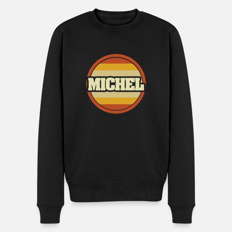 Vorname Michel - Männer Premium Bio Pullover - Schwarz