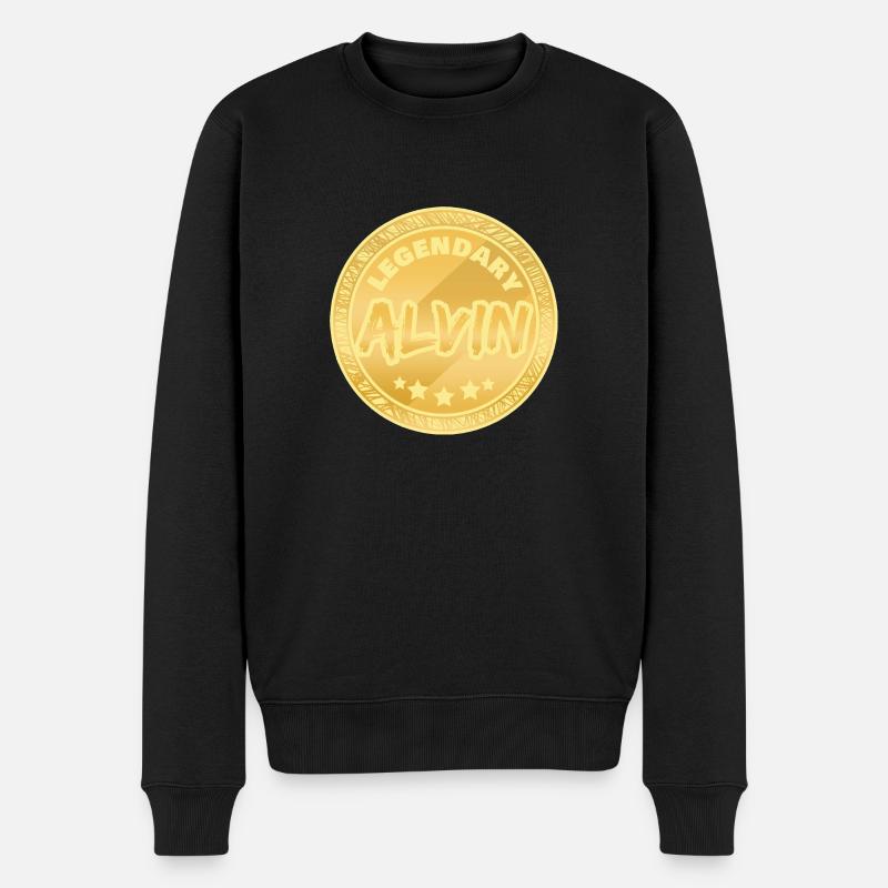 Prénom Alvin - Pull Premium bio Homme - noir