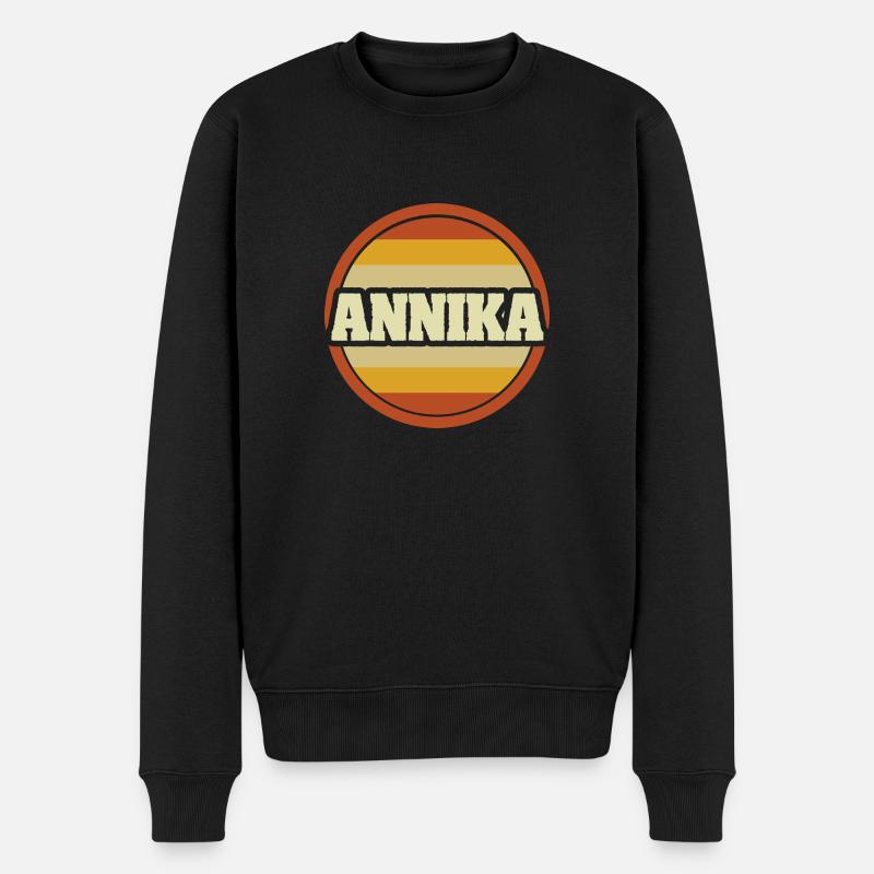 Annika als Vorname - Männer Premium Bio Pullover - Schwarz