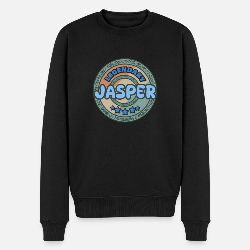 Jasper - Männer Premium Bio Pullover - Schwarz