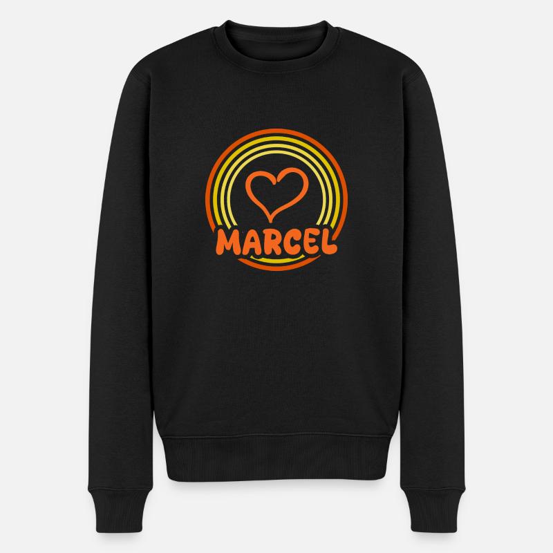Marcel - Männer Premium Bio Pullover - Schwarz