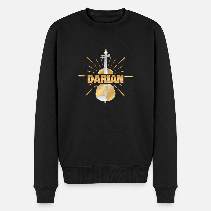 Darian en tant que violoniste - Pull Premium bio Homme - noir
