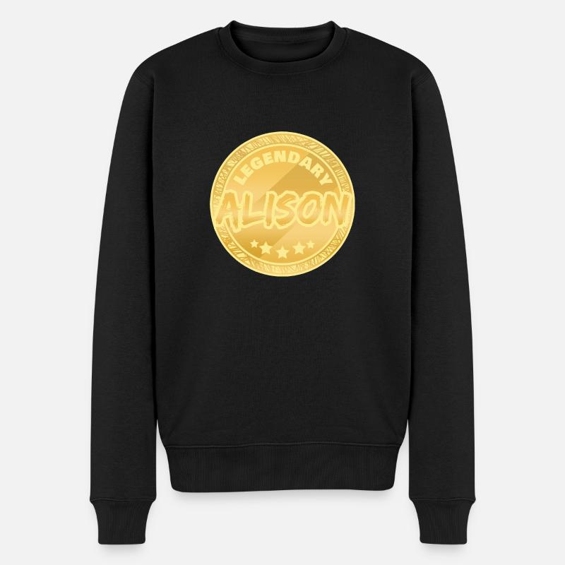 Prénom Alison - Pull Premium bio Homme - noir