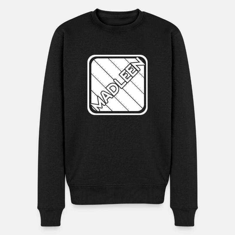 Vorname Madleen - Männer Premium Bio Pullover - Schwarz
