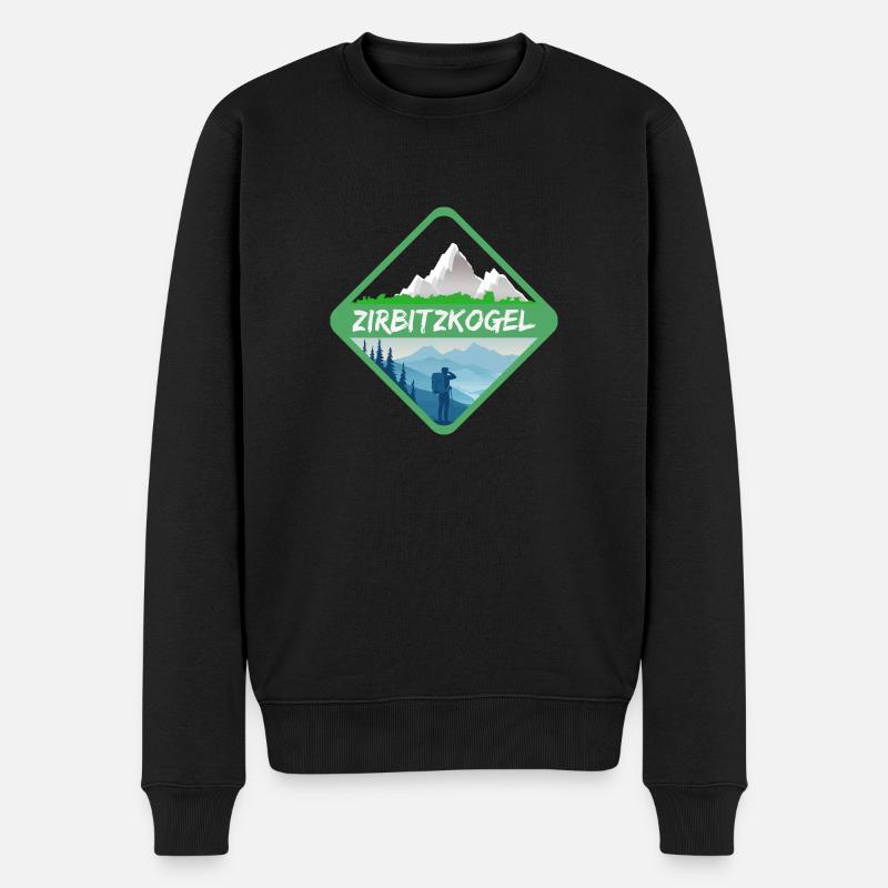 Zirbitzkogel - Männer Premium Bio Pullover - Schwarz