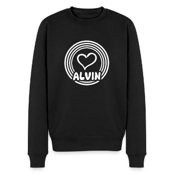 Gift for Alvin - Men's Premium Organic Jumper - black - Front - Nico (187cm)