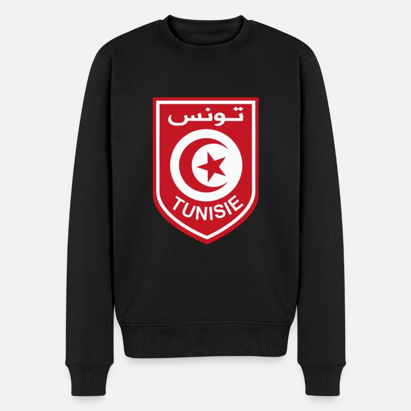 Tunesische Flagge - Männer Premium Bio Pullover - Schwarz