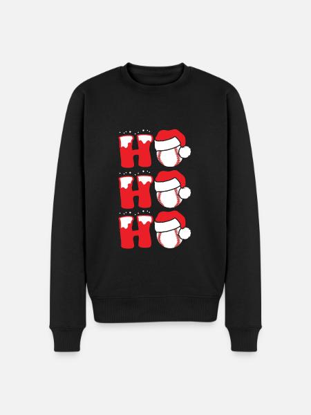 Baseball Christmas Santa - Men's Premium Organic Jumper - black