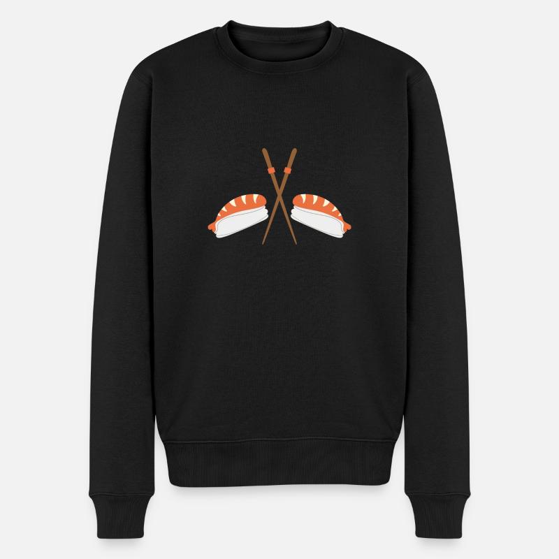 Sushi - Männer Premium Bio Pullover - Schwarz