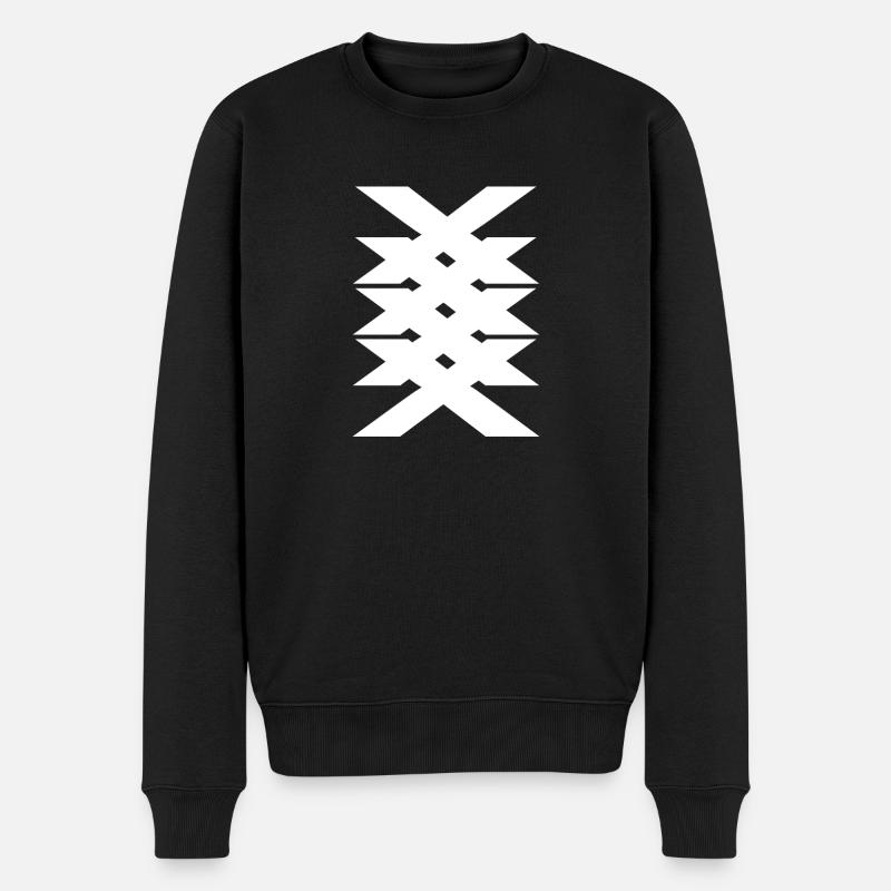 Coole xxxx digitale Kunst - Männer Premium Bio Pullover - Schwarz