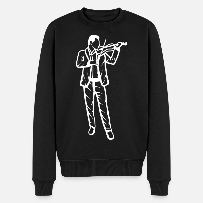 Violinist - Männer Premium Bio Pullover - Schwarz