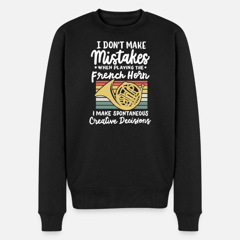 Waldhorn Hornist - Männer Premium Bio Pullover - Schwarz