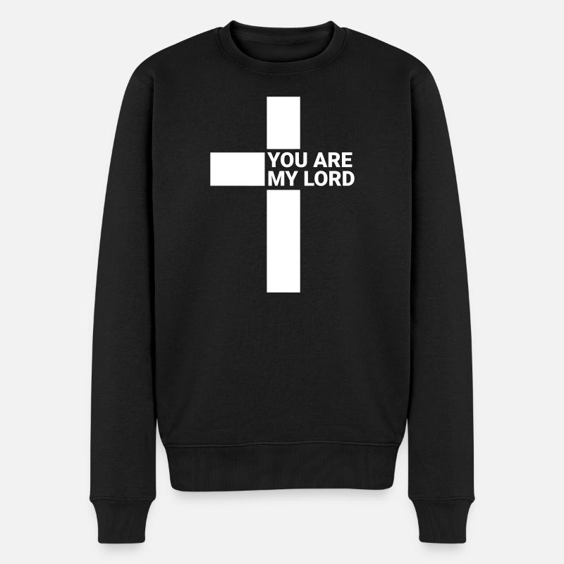 YOU ARE MY LORD - Männer Premium Bio Pullover - Schwarz