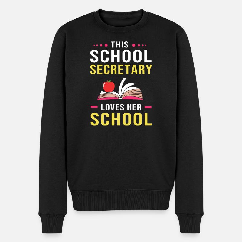 Sekretärin Schule Schulsekretärin - Männer Premium Bio Pullover - Schwarz