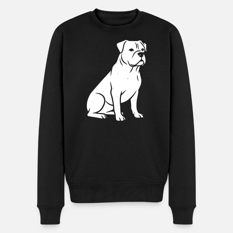 chien chiens vectorielle art design - Pull Premium bio Homme - noir