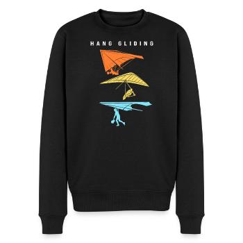 Gleitschirm Gleitschirmfliegen Gleitschirmflieger - Männer Premium Bio Pullover - Schwarz - Vorne - Nico (187cm)