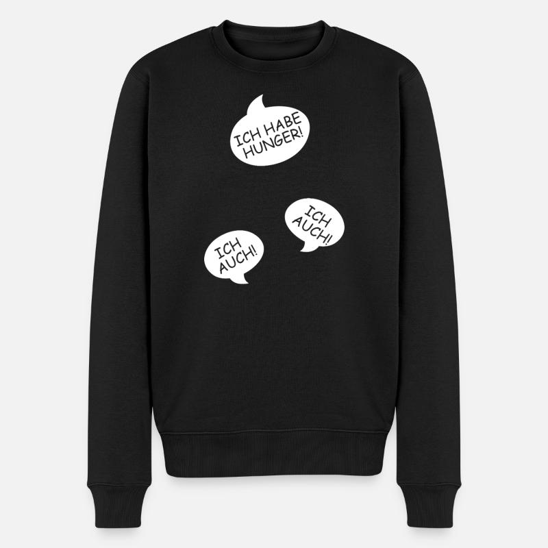 Schwangerschaft verkünden Drillinge Mama Mutter - Männer Premium Bio Pullover - Schwarz