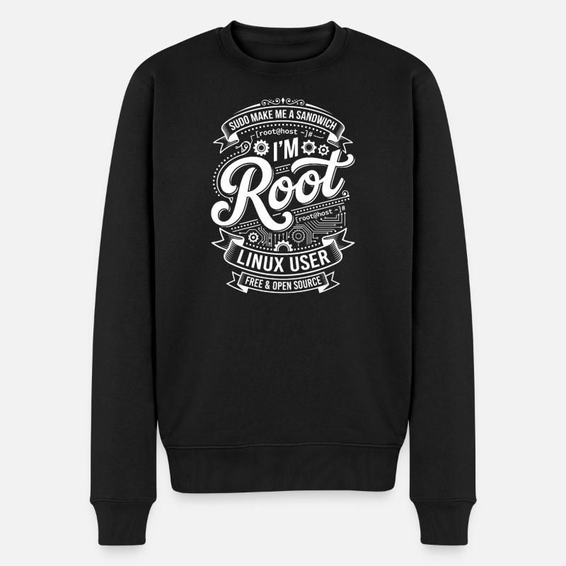 Je suis Root – Utilisateur Linux - Pull Premium bio Homme - noir
