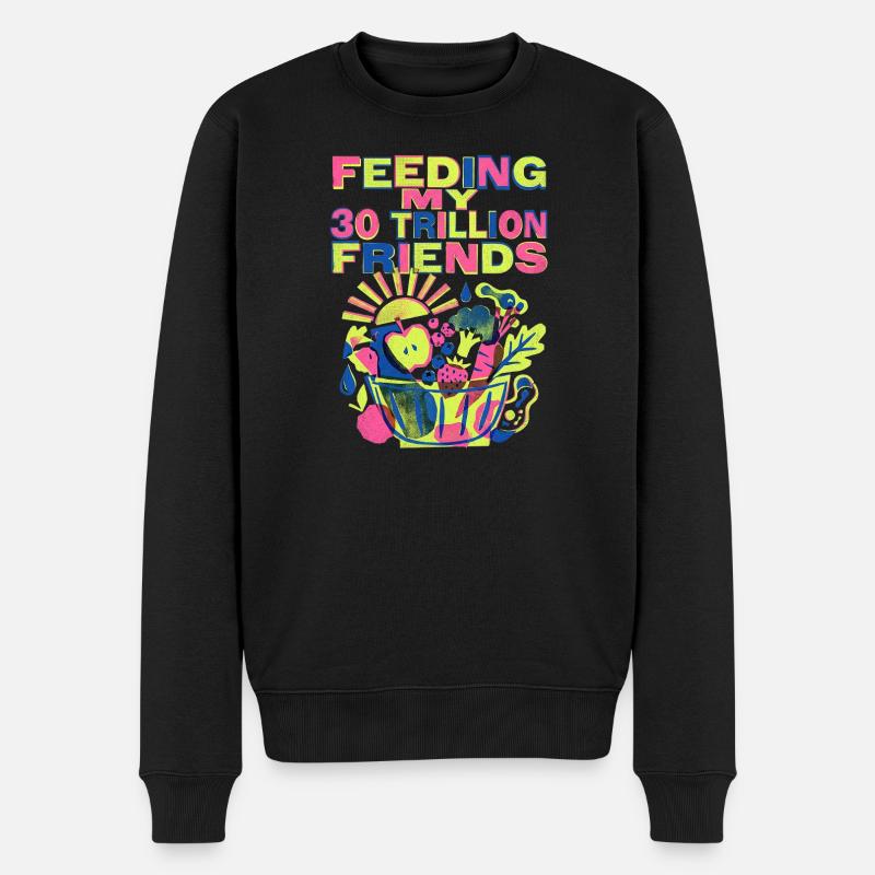 30 Trillion Freunde Ernährung - Männer Premium Bio Pullover - Schwarz