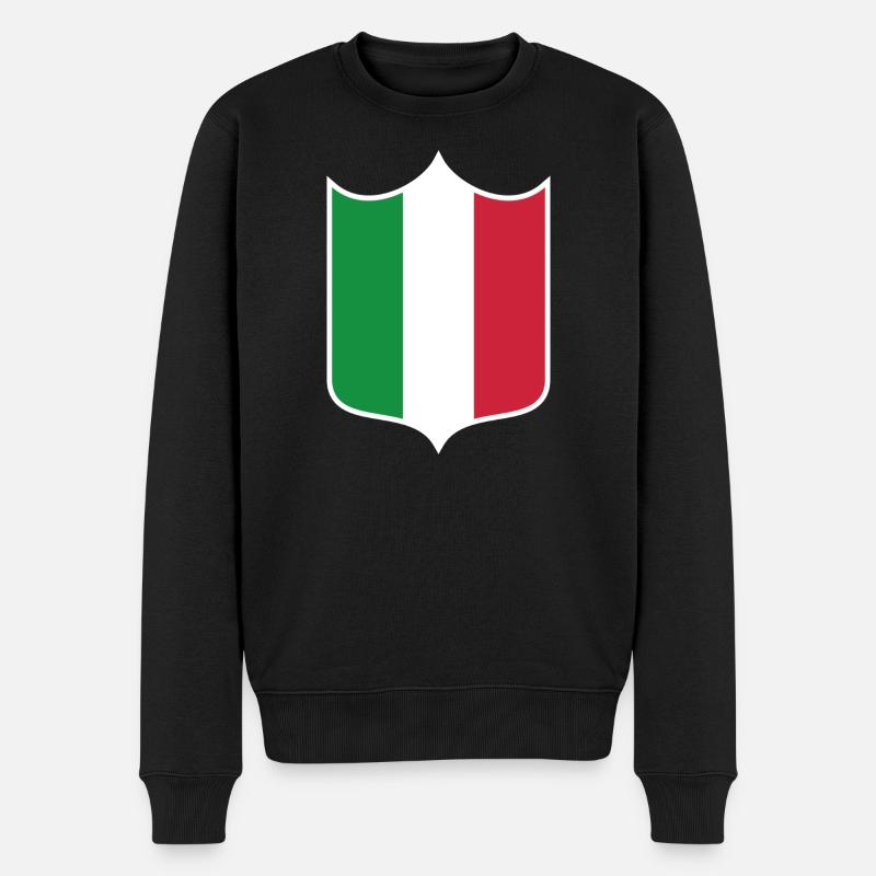 Italien - Männer Premium Bio Pullover - Schwarz