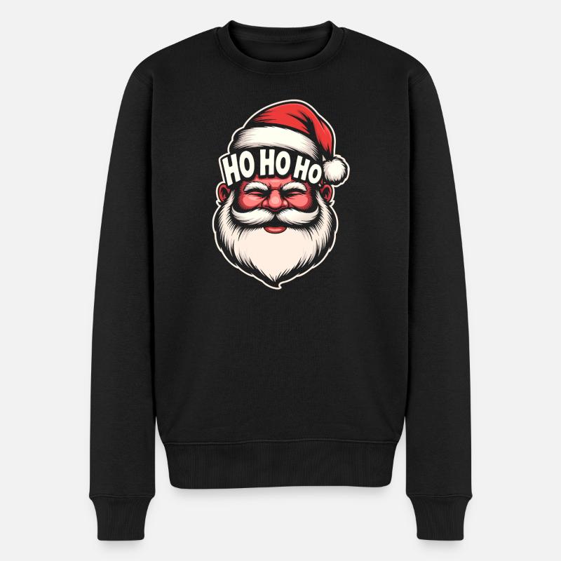 HoHoHo Weihnachten - Männer Premium Bio Pullover - Schwarz