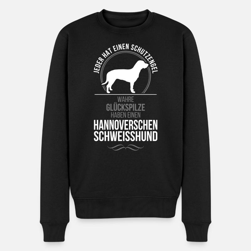 HANNOVERSCHER SCHWEISSHUND Schutzengel Wilsigns - Männer Premium Bio Pullover - Schwarz
