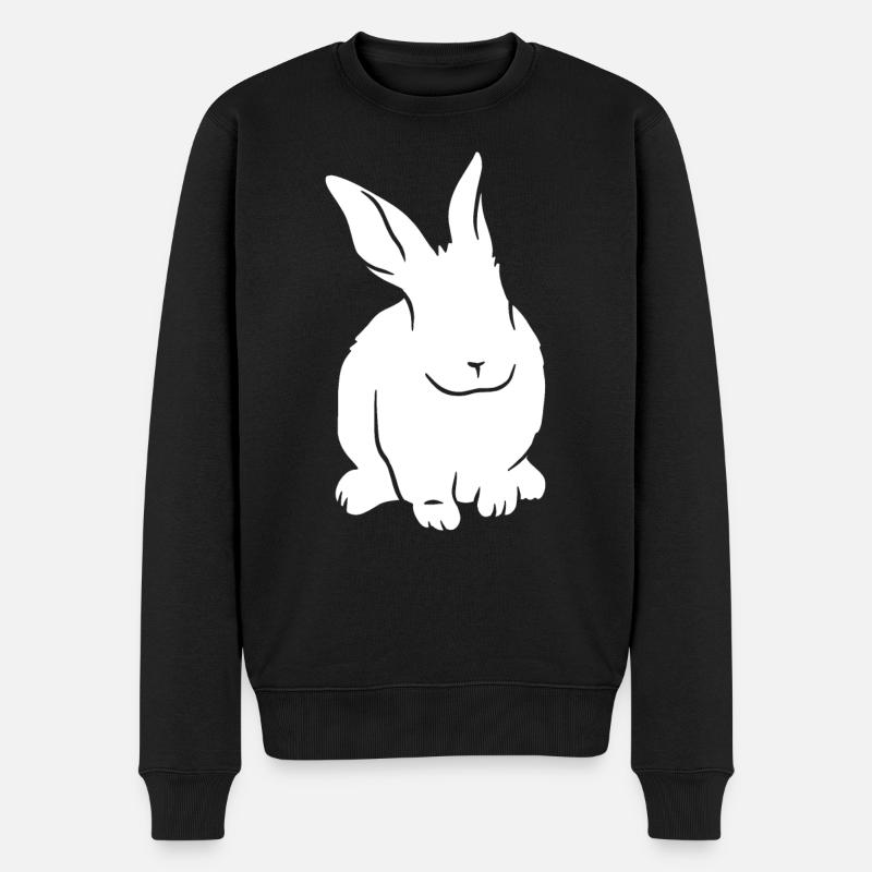 Kaninchen - Männer Premium Bio Pullover - Schwarz