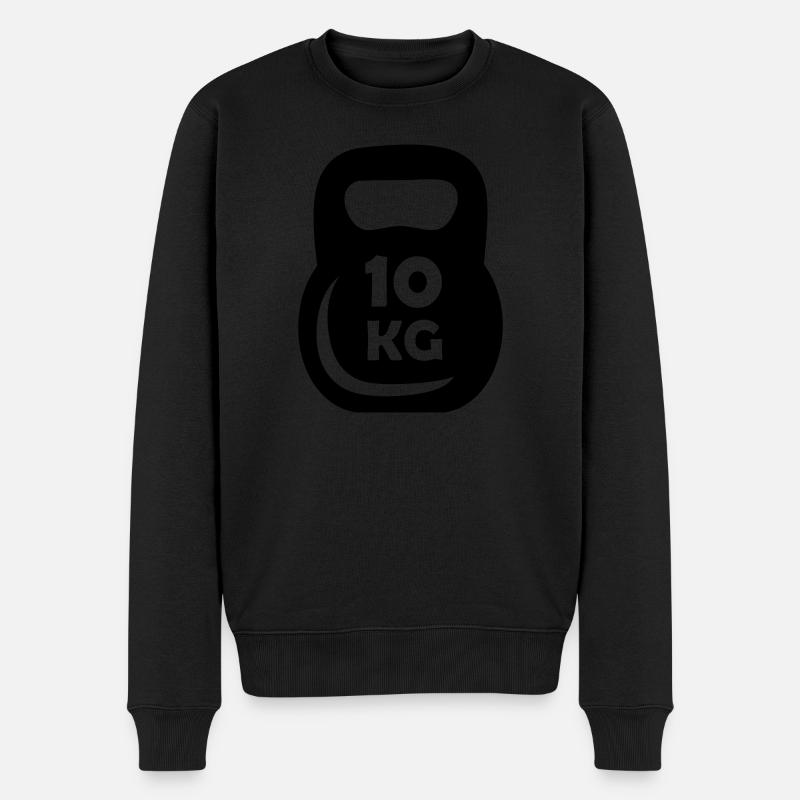 gewicht 10 kg - Männer Premium Bio Pullover - Schwarz