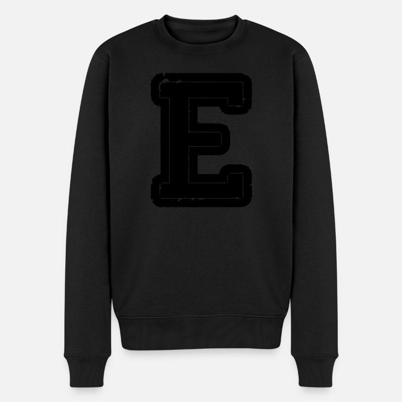 lettre E - Pull Premium bio Homme - noir