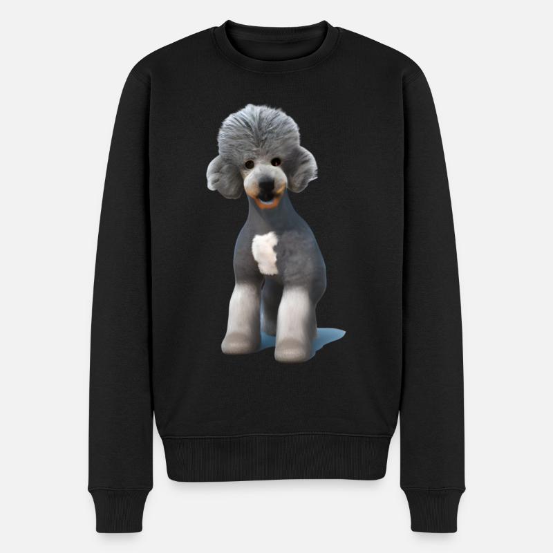 Bedlington Terrier - Männer Premium Bio Pullover - Schwarz