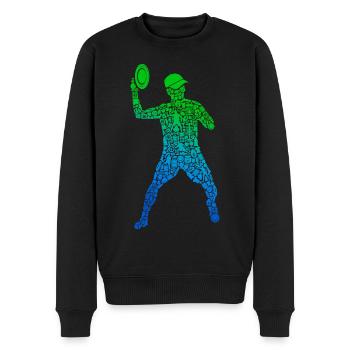 Discgolf Sport Disc Golf Scheibe Jungen Discgolfer - Männer Premium Bio Pullover - Schwarz - Vorne - Nico (187cm)