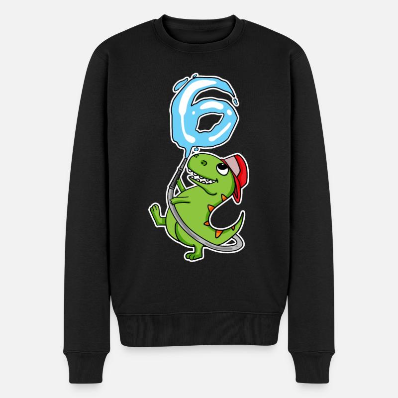 6e anniversaire dinosaure - Pull Premium bio Homme - noir