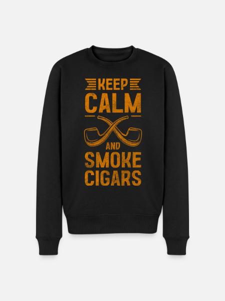 Cigarette Smoking Hemp Addicted - Men's Premium Organic Jumper - black