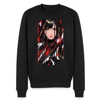 Cyberpunk marble woman - Pull Premium bio Homme - noir - Devant - Nico (187cm)