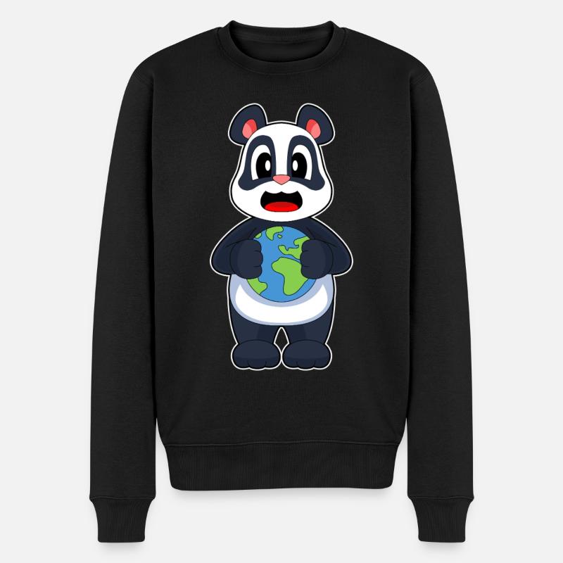 Panda Terre - Pull Premium bio Homme - noir