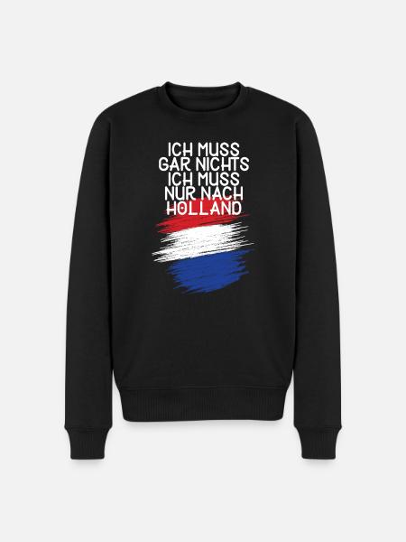 Holland - Männer Premium Bio Pullover - Schwarz