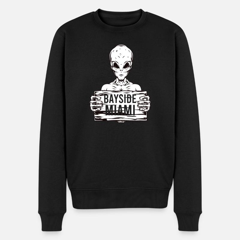 Bayside Miami Shadow Alien - Männer Premium Bio Pullover - Schwarz