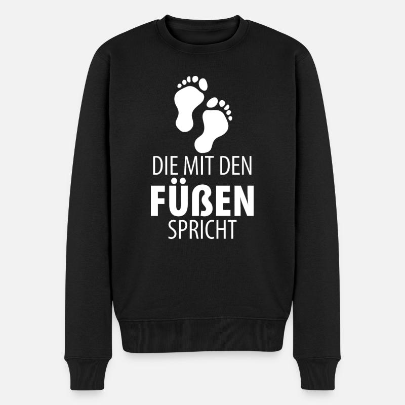 Fußpflege Pediküre Podologe Nagelstudio Geschenk - Männer Premium Bio Pullover - Schwarz