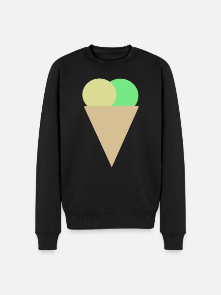 Eis in der Waffel - Männer Premium Bio Pullover - Schwarz