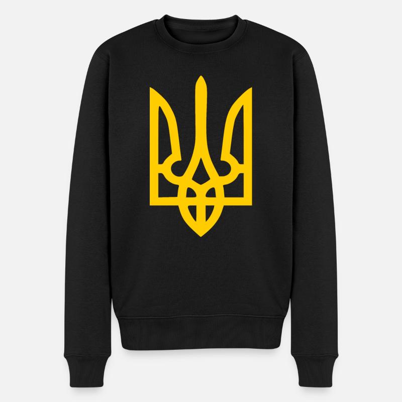 Ukraine - Männer Premium Bio Pullover - Schwarz